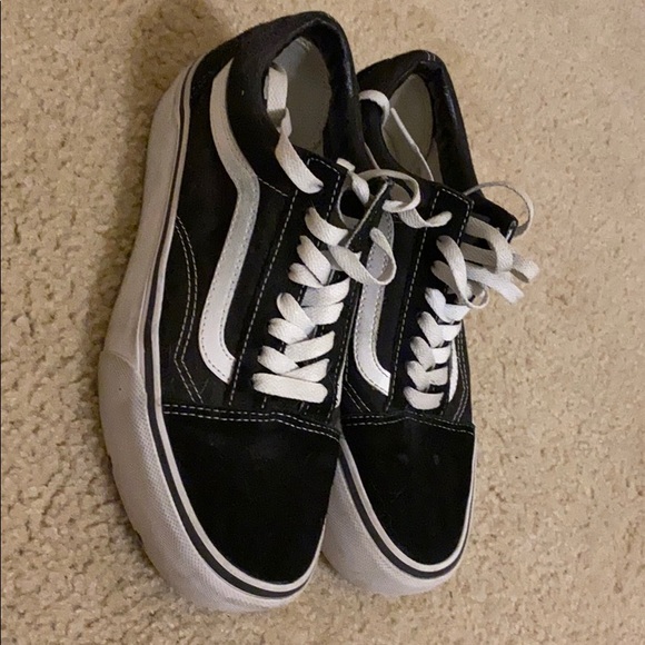 Black platform Vans - Picture 1 of 2
